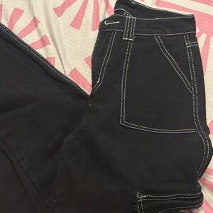 Black jeans with white outlines